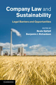COMPANY LAW AND SUSTAINABILITY. LEGAL BARRIERS AND OPPORTUNITIES