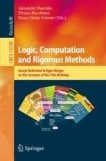 LOGIC, COMPUTATION AND RIGOROUS METHODS